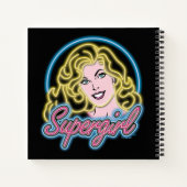 Supergirl Retro Neon Lights Graphic Notizblock (Rückseite)