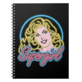 Supergirl Retro Neon Lights Graphic Notizblock (Vorderseite)