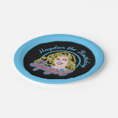 Supergirl Retro Neon Lights Graphic Pappteller (Schrägansicht)