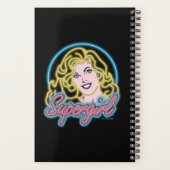 Supergirl Retro Neon Lights Graphic Planer (Rückseite)