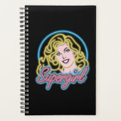 Supergirl Retro Neon Lights Graphic Planer (Vorderseite)