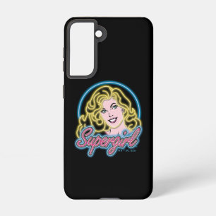 Supergirl Retro Neon Lights Graphic Samsung Galaxy Hülle