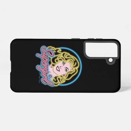 Supergirl Retro Neon Lights Graphic Samsung Galaxy Hülle (Rückseite (Horizontal))