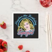 Supergirl Retro Neon Lights Graphic Serviette (Beispiel)