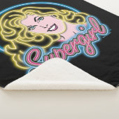Supergirl Retro Neon Lights Graphic Sherpadecke (3/4)