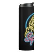Supergirl Retro Neon Lights Graphic Thermosbecher (Nach links gedreht)