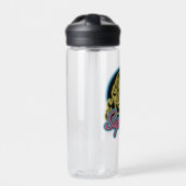 Supergirl Retro Neon Lights Graphic Trinkflasche (Vorderseite)