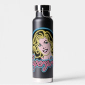 Supergirl Retro Neon Lights Graphic Trinkflasche (Links)