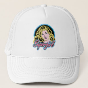 Supergirl Retro Neon Lights Graphic Truckerkappe