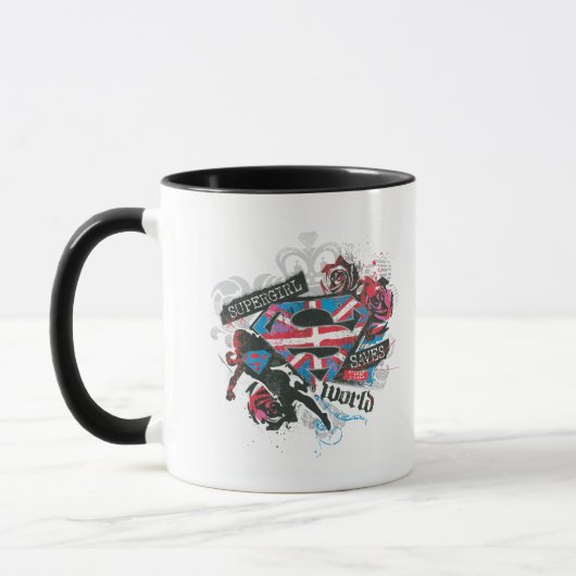 Supergirl Rette die Welt Tasse (Links)