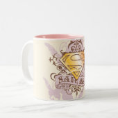 Supergirl Rettete mich Zweifarbige Tasse (Vorderseite Links)
