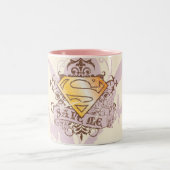 Supergirl Rettete mich Zweifarbige Tasse (Mittel)
