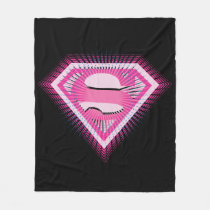 Supergirl Rosa Logo Fleecedecke