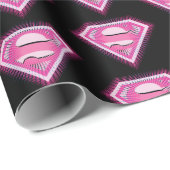 Supergirl Rosa Logo Geschenkpapier (Rolleneckpunkt)