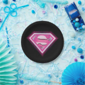 Supergirl Rosa Logo Pappteller (Party)