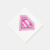 Supergirl Rosa Logo Serviette (Ecke)