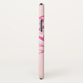 Supergirl rosa Streifen Case-Mate iPhone Hülle (Hinten/Rechts)