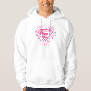 Supergirl rosa Streifen Hoodie