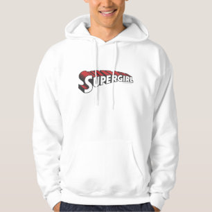 Supergirl Rot und Weiß Logo Hoodie