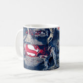 Supergirl Rot, Weiß u. Blau Kaffeetasse (Vorderseite Links)