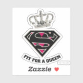 Supergirl S-Schild "Fit for a Queen" Aufkleber (Blatt)