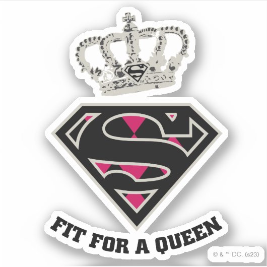Supergirl S-Schild "Fit for a Queen" Aufkleber (Vorderseite)