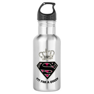 Supergirl S-Schild "Fit for a Queen" Edelstahlflasche