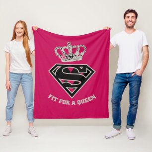 Supergirl S-Schild "Fit for a Queen" Fleecedecke