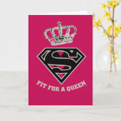 Supergirl S-Schild "Fit for a Queen" Karte (Gelbe Blume)