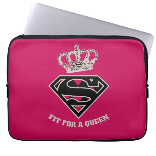 Supergirl S-Schild "Fit for a Queen" Laptopschutzhülle (Vorderseite)