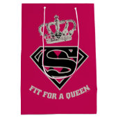 Supergirl S-Schild "Fit for a Queen" Mittlere Geschenktüte (Rückseite)