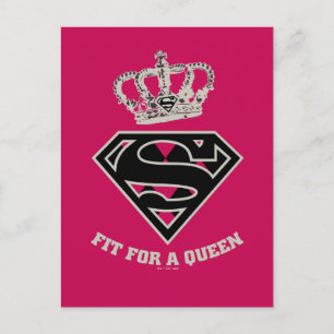 Supergirl S-Schild "Fit for a Queen" Postkarte
