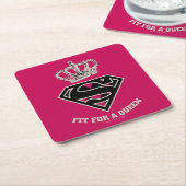 Supergirl S-Schild "Fit for a Queen" Rechteckiger Pappuntersetzer (angewinkelt)