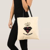 Supergirl S-Schild "Fit for a Queen" Tragetasche (Vorderseite (Produkt))