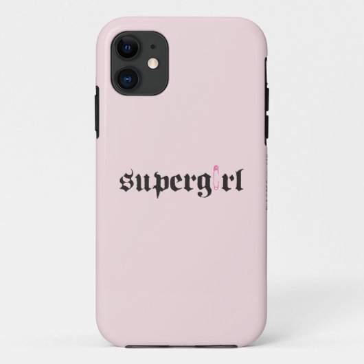 Supergirl Safety Button Letter Case-Mate iPhone Hülle (Rückseite)