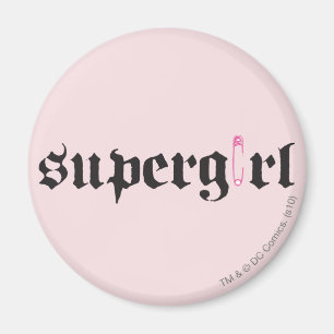 Supergirl Safety Button Letter Magnet