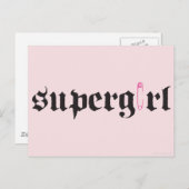 Supergirl Safety Button Letter Postkarte (Vorne/Hinten)