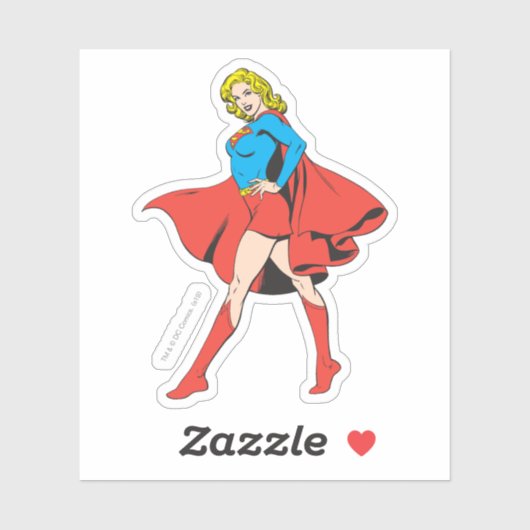 Supergirl schlägt eine Pose Aufkleber (Blatt)