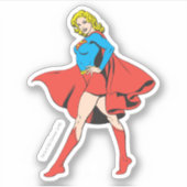 Supergirl schlägt eine Pose Aufkleber (Vorderseite)