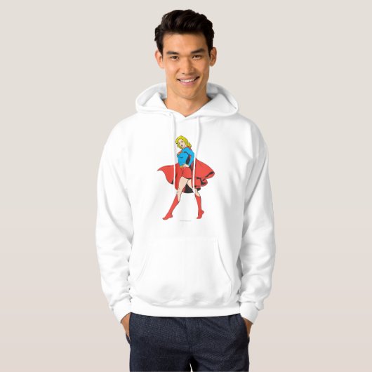 Supergirl schlägt eine Pose Hoodie (Vorne ganz)