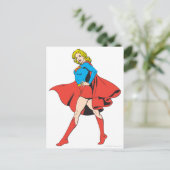 Supergirl schlägt eine Pose Postkarte (Stehend Vorderseite)