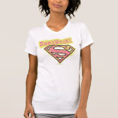 Supergirl Schmutz-Logo-Rosa T-Shirt (Vorderseite)
