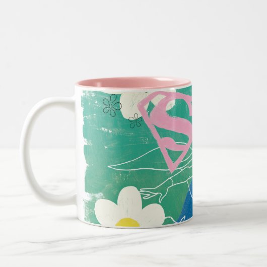 Supergirl Share the Spirit & Liebe Zweifarbige Tasse (Links)