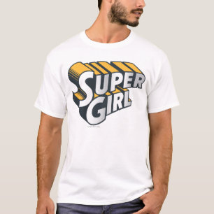 Supergirl Silver and Orange Logo T-Shirt