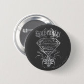Supergirl Silver Logo Button (Vorne & Hinten)