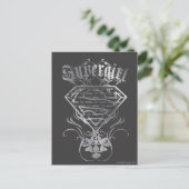 Supergirl Silver Logo Postkarte (Stehend Vorderseite)