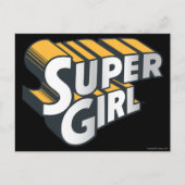Supergirl Silver und Orange Logo Postkarte (Vorderseite)