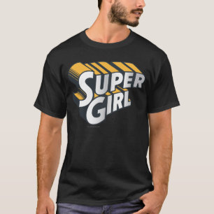 Supergirl Silver und Orange Logo T-Shirt