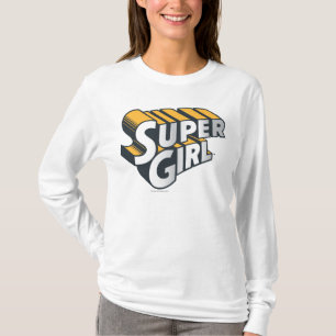 Supergirl Silver und Orange Logo T-Shirt