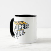 Supergirl Silver und Orange Logo Tasse (Vorderseite Links)